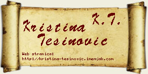 Kristina Tešinović vizit kartica